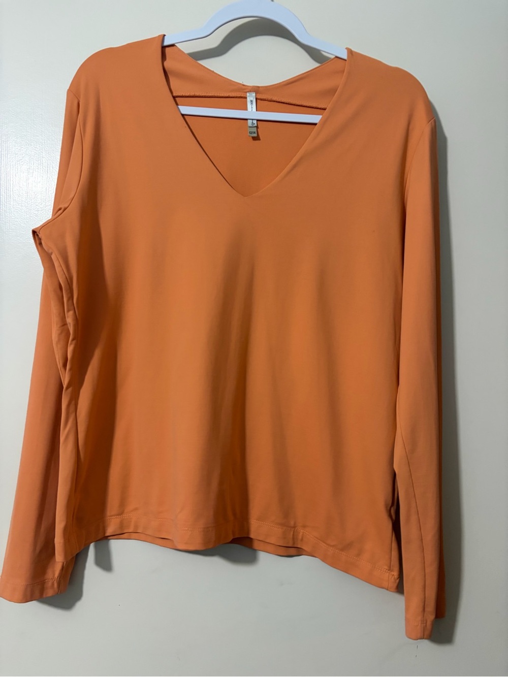 White Stag peach colored long sleeve blouse